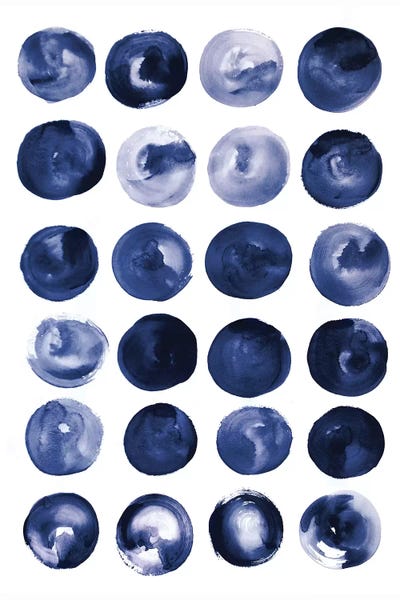 Circular Abstract: Blue Rain III by Lesia Binkin