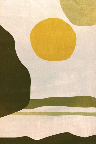 Green Fields by Lesia Binkin framed wall art