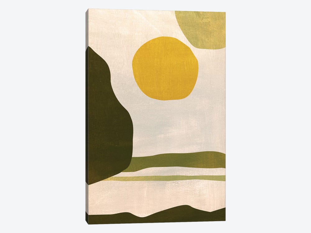 Green Fields by Lesia Binkin 1-piece Canvas Art Print