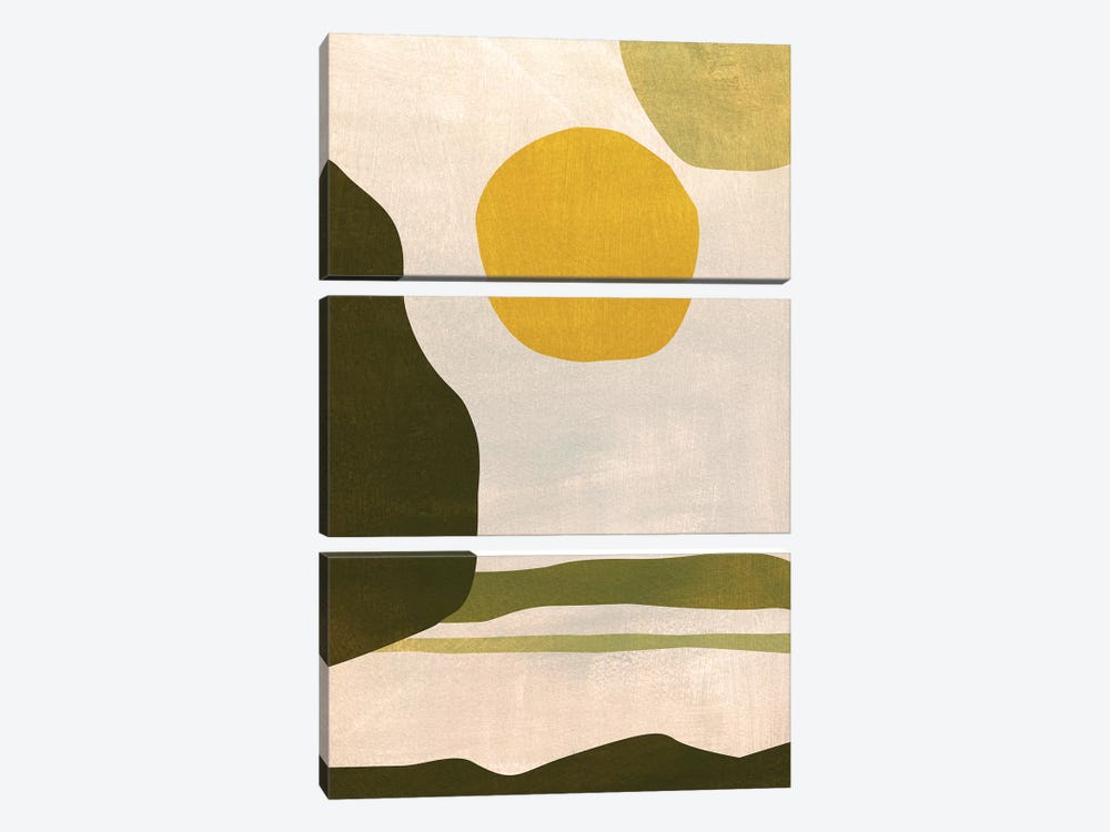 Green Fields by Lesia Binkin 3-piece Canvas Art Print