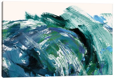 Green Waves Canvas Art Print - Lesia Binkin