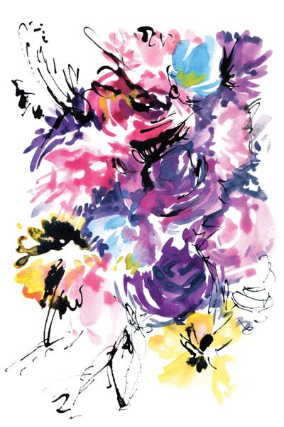 Rurple Rain by Lesia Binkin framed wall art