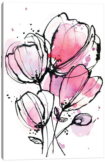 Pink Mod 1 Canvas Art Print - Lesia Binkin