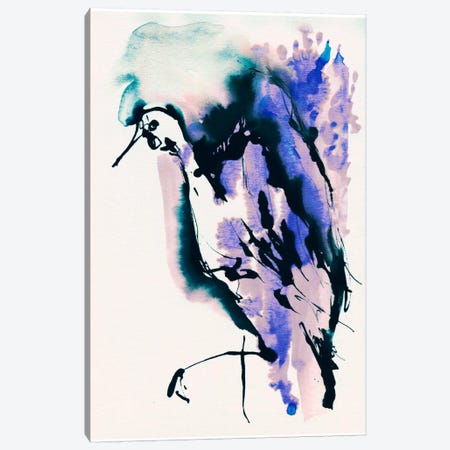 Blue Bird Canvas Print #LES27} by Lesia Binkin Canvas Wall Art