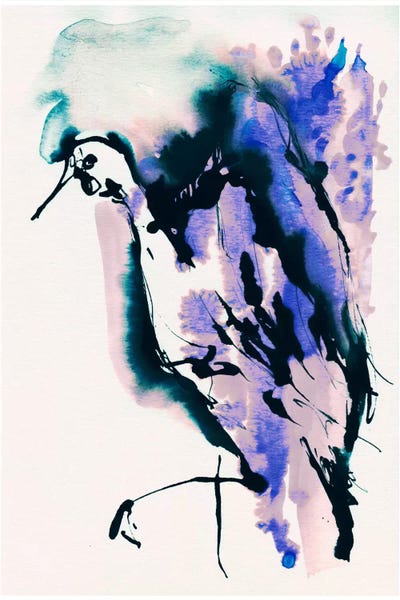 Abstract Watercolors: Blue Bird by Lesia Binkin