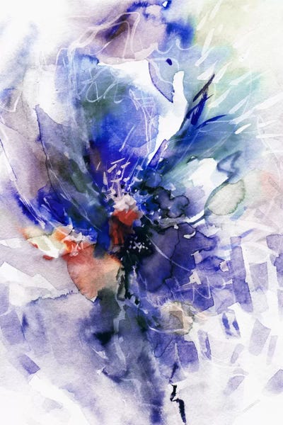 Abstract Watercolors: Blue Wind by Lesia Binkin