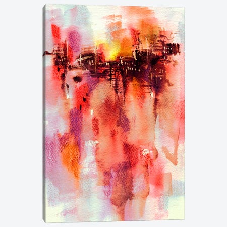 City Sunset Canvas Print #LES32} by Lesia Binkin Canvas Art