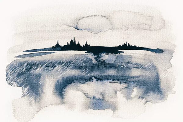 Abstract Watercolors: Distant Light by Lesia Binkin