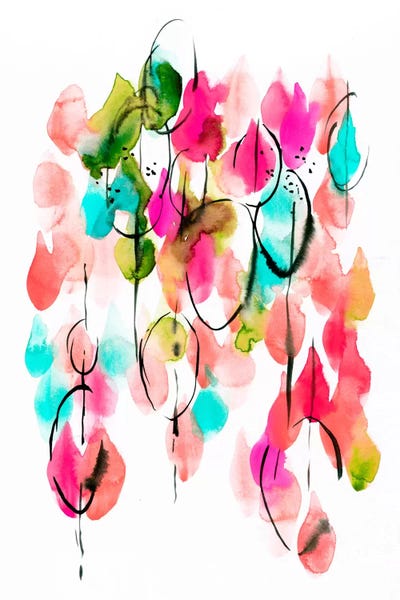 Abstract Watercolors: Drops Of Light by Lesia Binkin