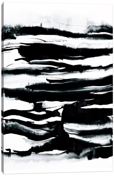 Fields Canvas Art Print - Black & Dark Art