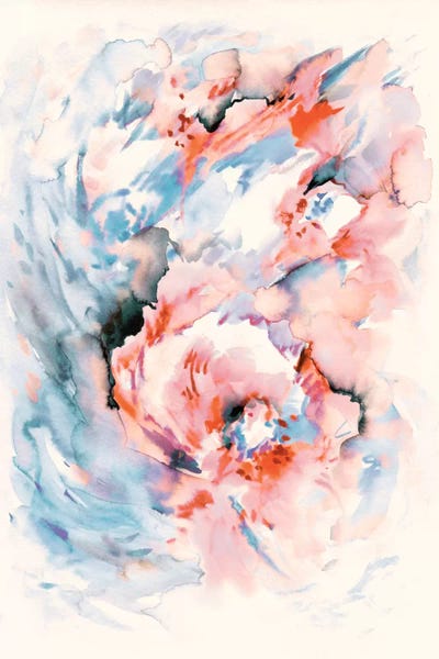 Abstract Watercolors: Ice And Fire by Lesia Binkin