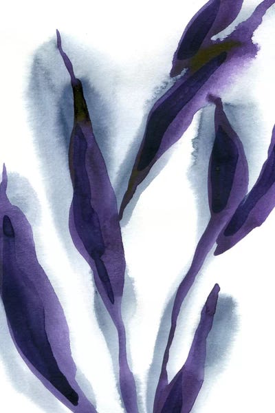 Abstract Watercolors: Leaves I by Lesia Binkin