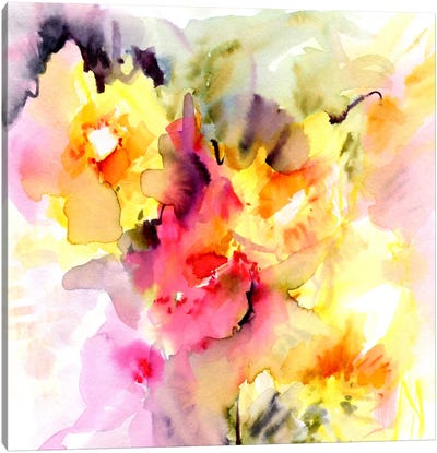 Sunny I Canvas Art Print - Abstract Watercolor Art