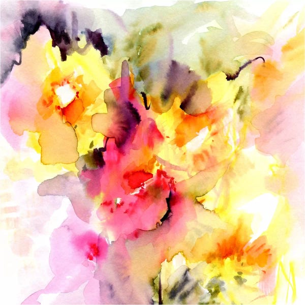 Abstract Watercolors: Sunny I by Lesia Binkin