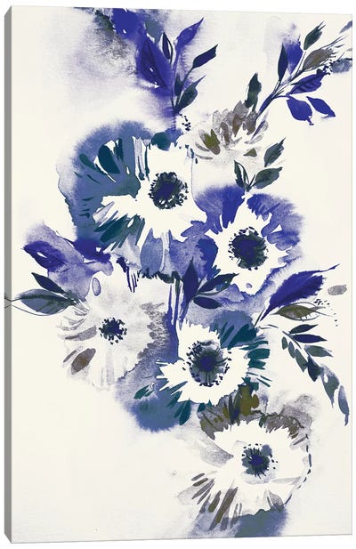 Blue Bouquet II Canvas Art Print - Art for Mom
