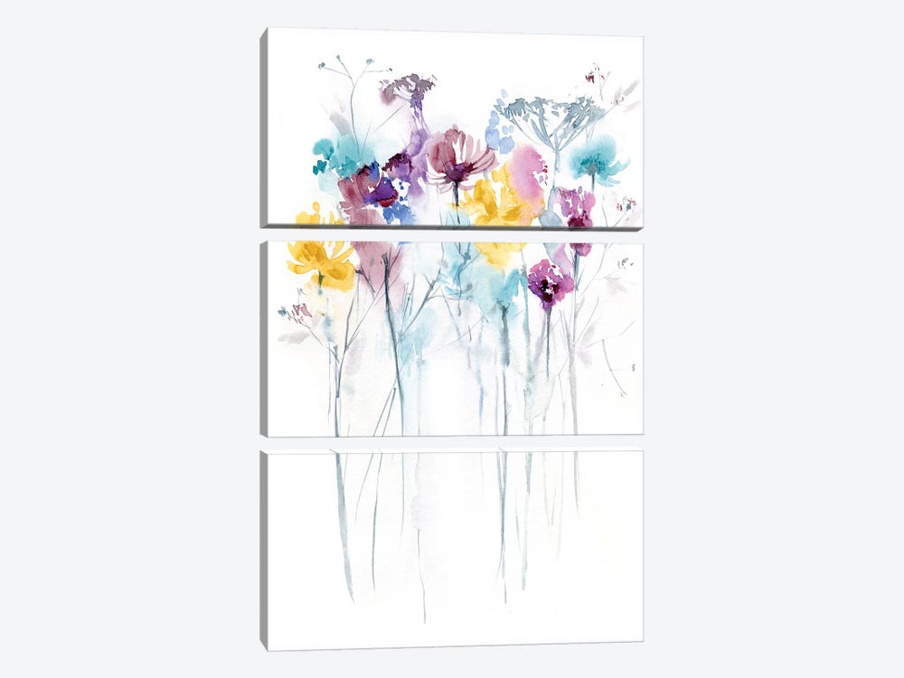 Field of Flowers II by Lesia Binkin 3-piece Canvas Art
