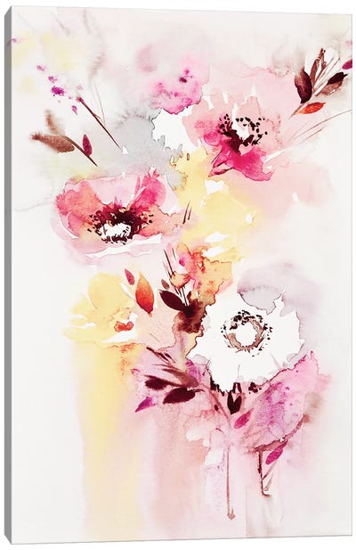 Minimalist Bouquet I Canvas Art Print - Shabby Chic Décor