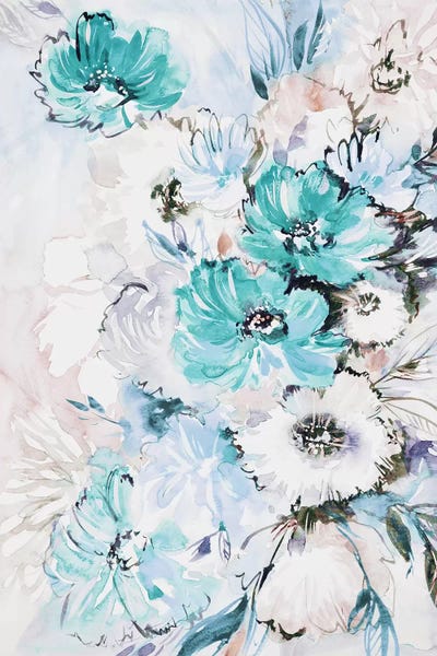 Pastel Bouquet by Lesia Binkin framed wall art