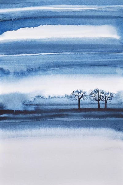 Winter Trees Abstract by Lesia Binkin canvas print