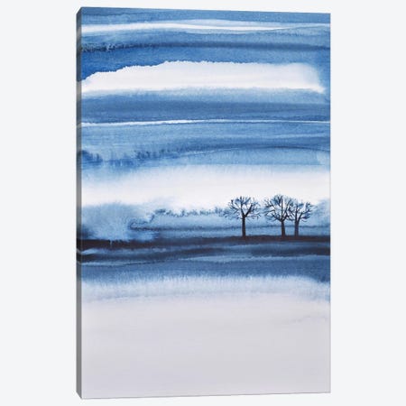 Winter Trees Abstract Canvas Print #LES94} by Lesia Binkin Art Print