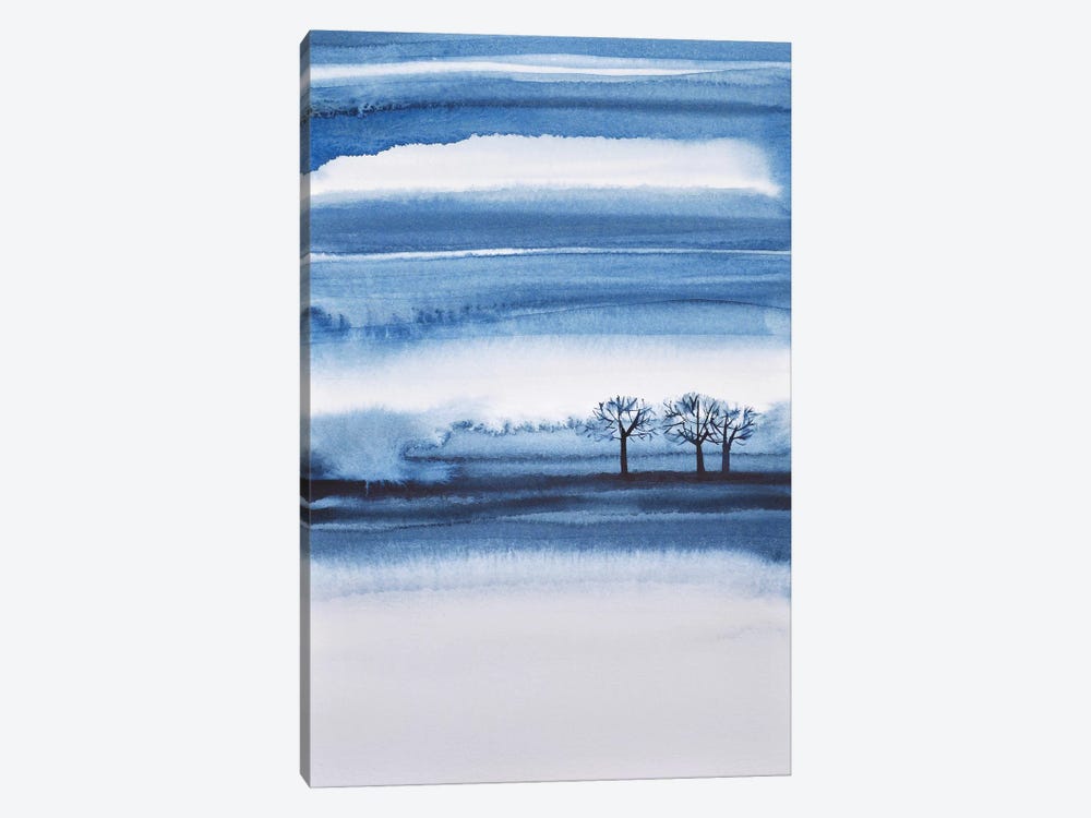 Winter Trees Abstract by Lesia Binkin 1-piece Canvas Artwork