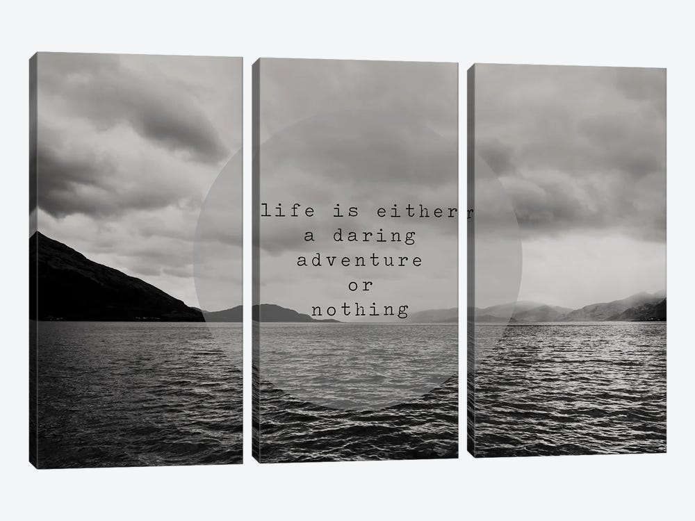 Life Is Either A Daring Adventure Or Nothing At All by Laura Evans 3-piece Canvas Art Print