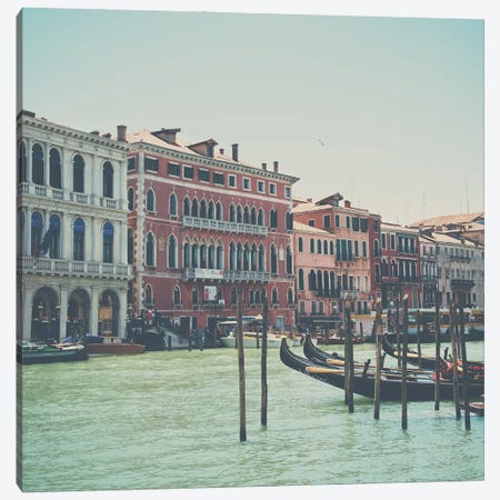 Looking Along The Grand Canal Canvas Print #LEV105} by Laura Evans Canvas Print