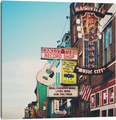 Lower Broadway Canvas Art Print - Vintage Styled Photography