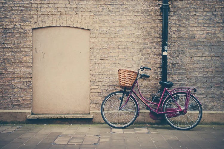 Maroon Bicycles In Cambridge