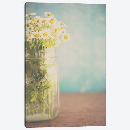A Little Jar Of Sunshine Canvas Print #LEV11} by Laura Evans Art Print