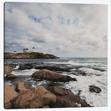 Nubble Lighthouse, Maine Canvas Print #LEV124} by Laura Evans Canvas Art Print