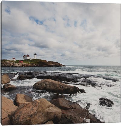 Nubble Lighthouse, Maine Canvas Art Print - Rocky Beach Art