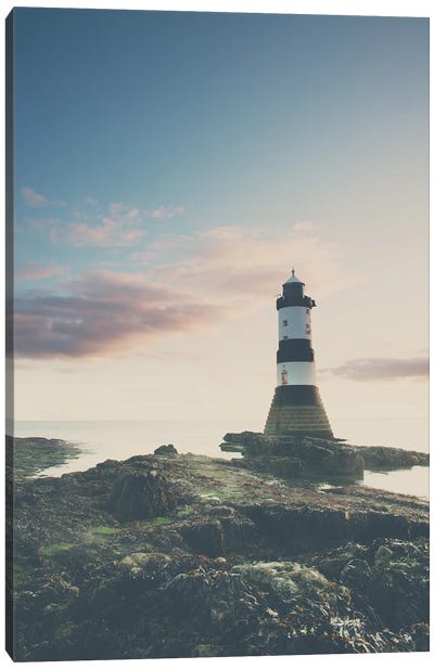 Penrose Lighthouse At Sunrise Canvas Art Print - Cottagecore Goes Coastal