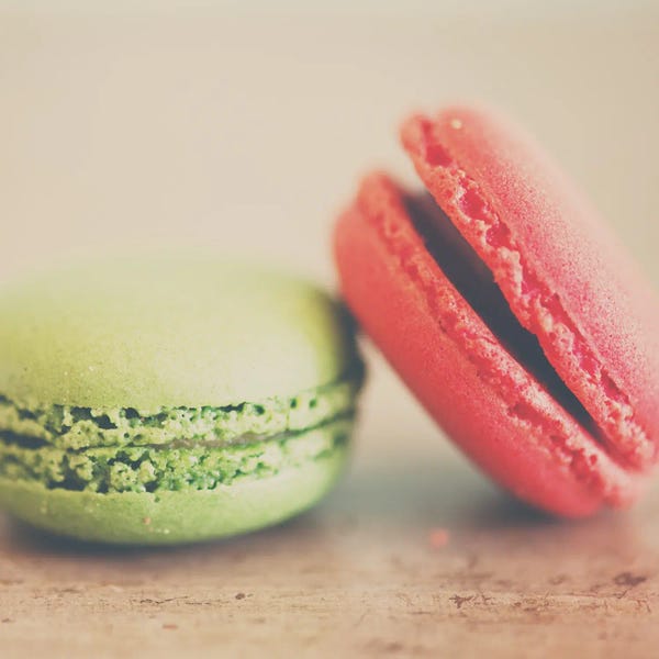 Macarons: Pistachio And Strawberry by Laura Evans