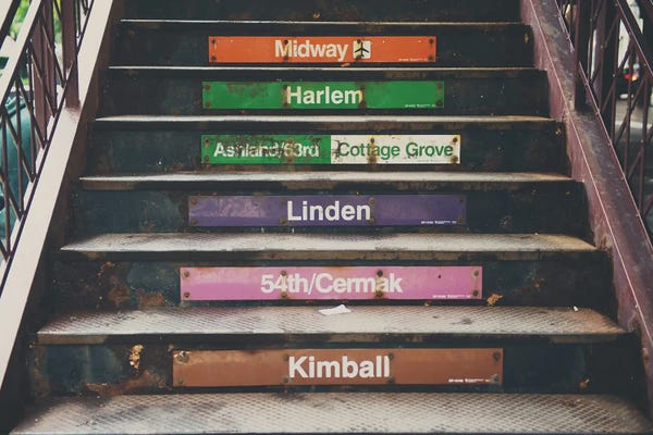 Canvas Print: Riding The L Train by Laura Evans