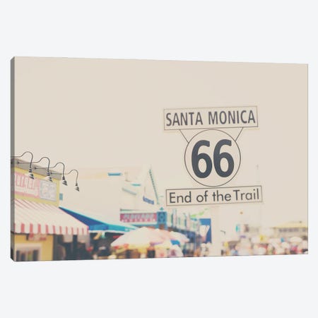 Route 66, Santa Monica Canvas Print #LEV150} by Laura Evans Canvas Art Print