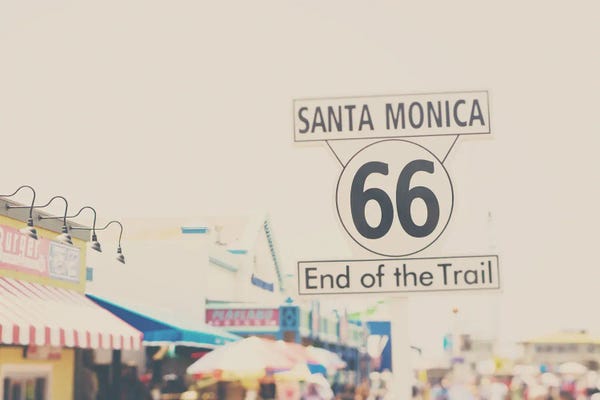 Santa Monica: Route 66, Santa Monica by Laura Evans
