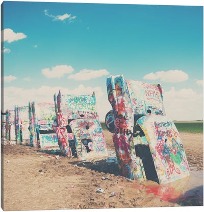 Route 66 Graffiti Canvas Art Print - Travel Journal