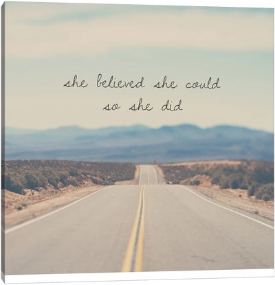She Believed She Could So She Did Canvas Art Print - Laura Evans