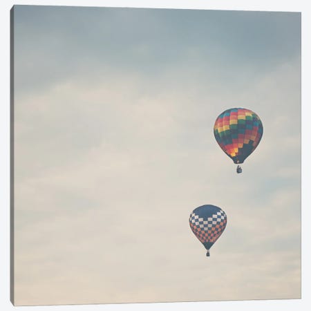 A Pair Of Hot Air Balloons Canvas Print #LEV15} by Laura Evans Canvas Artwork