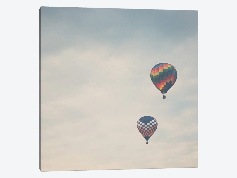 A Pair Of Hot Air Balloons by Laura Evans 1-piece Canvas Art Print