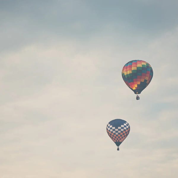 Less Is More: A Pair Of Hot Air Balloons by Laura Evans