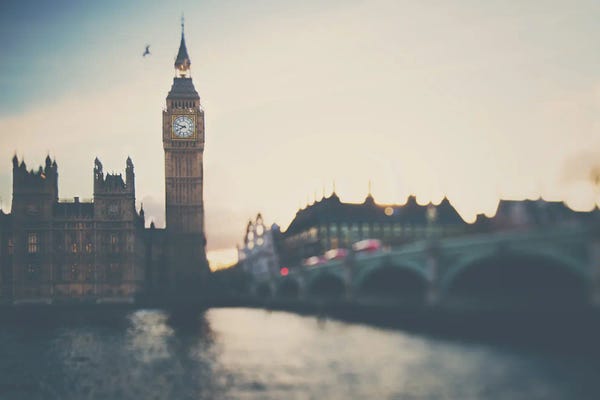 Clocks: Sunset Over The City by Laura Evans