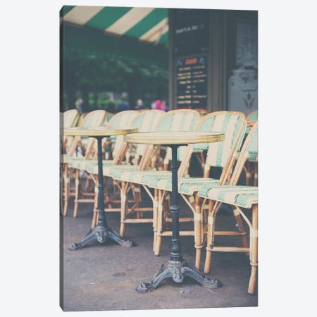 Tables And Chairs Canvas Print #LEV169} by Laura Evans Canvas Artwork