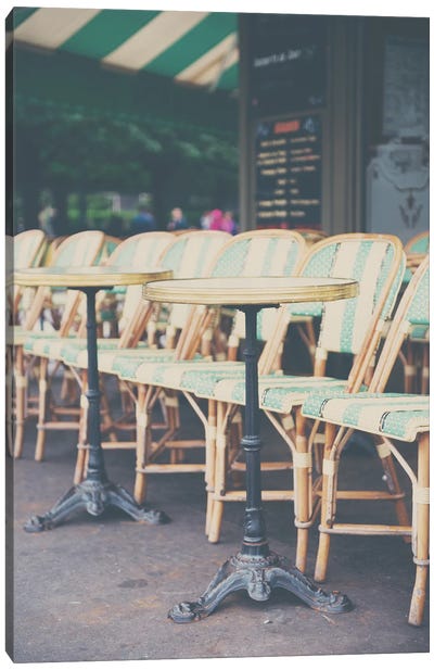 Tables And Chairs Canvas Art Print - Vintage Styled Photography