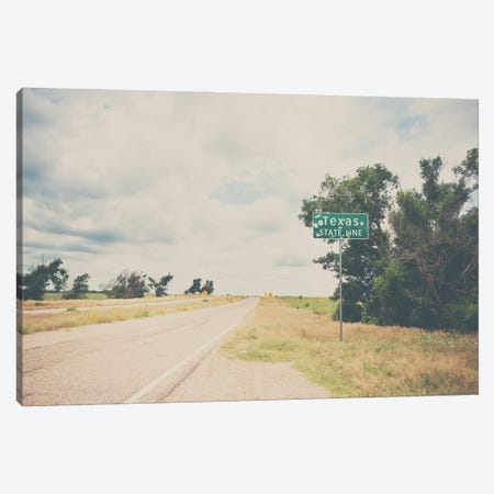 Texas State Line Canvas Print #LEV170} by Laura Evans Canvas Print