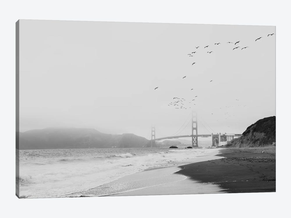 The Golden Gate Bridge In Black And White by Laura Evans 1-piece Canvas Wall Art