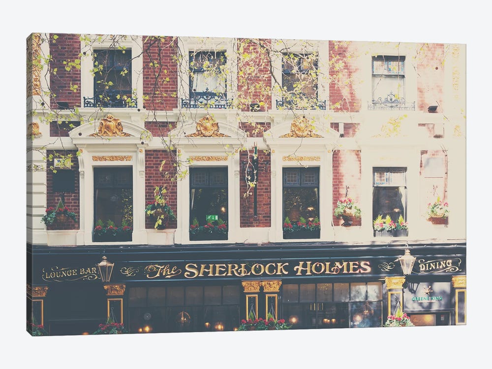 The Sherlock Holmes Pub by Laura Evans 1-piece Canvas Art Print