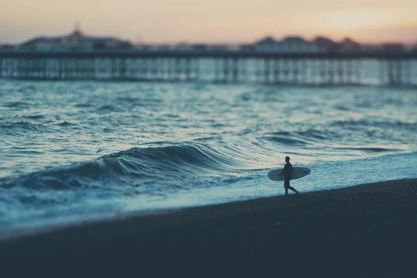 Vintage Styled Photography: The Lone Surfer by Laura Evans