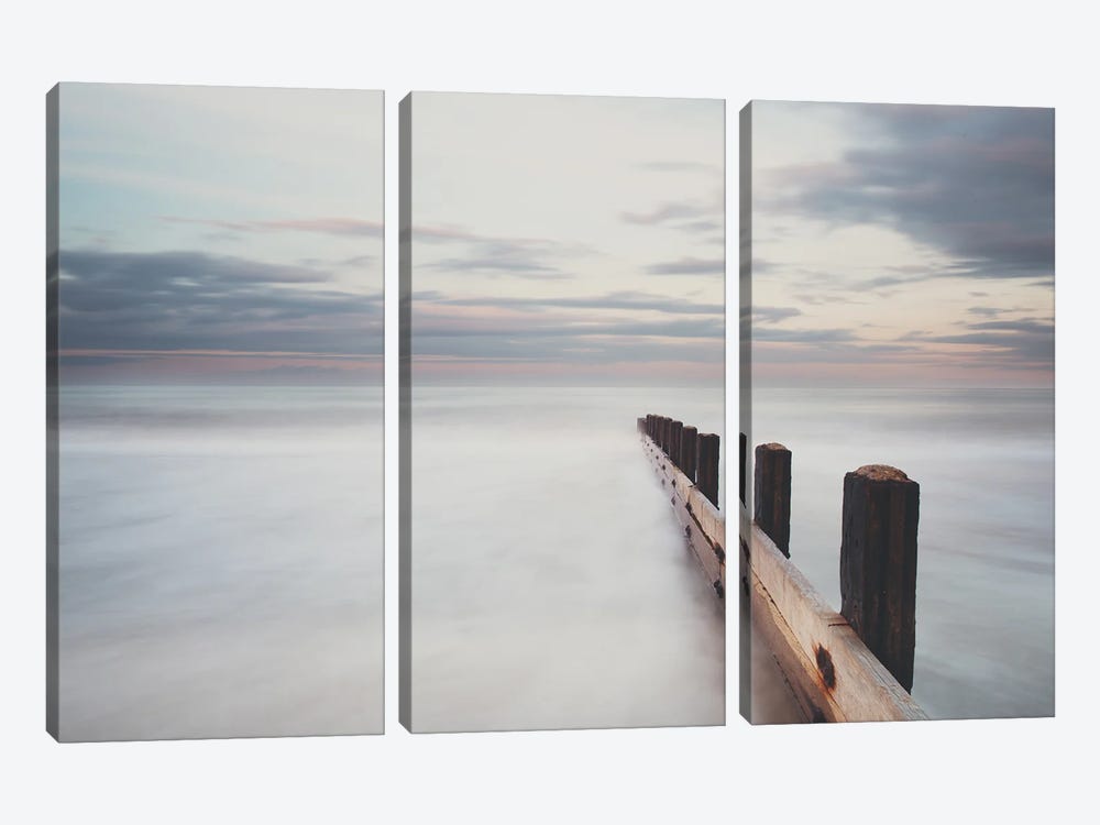 The Ocean At Peace With Itself by Laura Evans 3-piece Canvas Wall Art